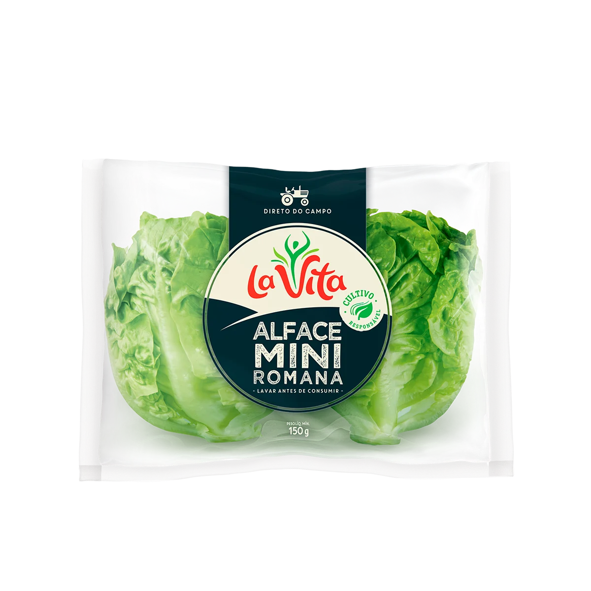 Alface mini romana La Vita 150g fresca e selecionada