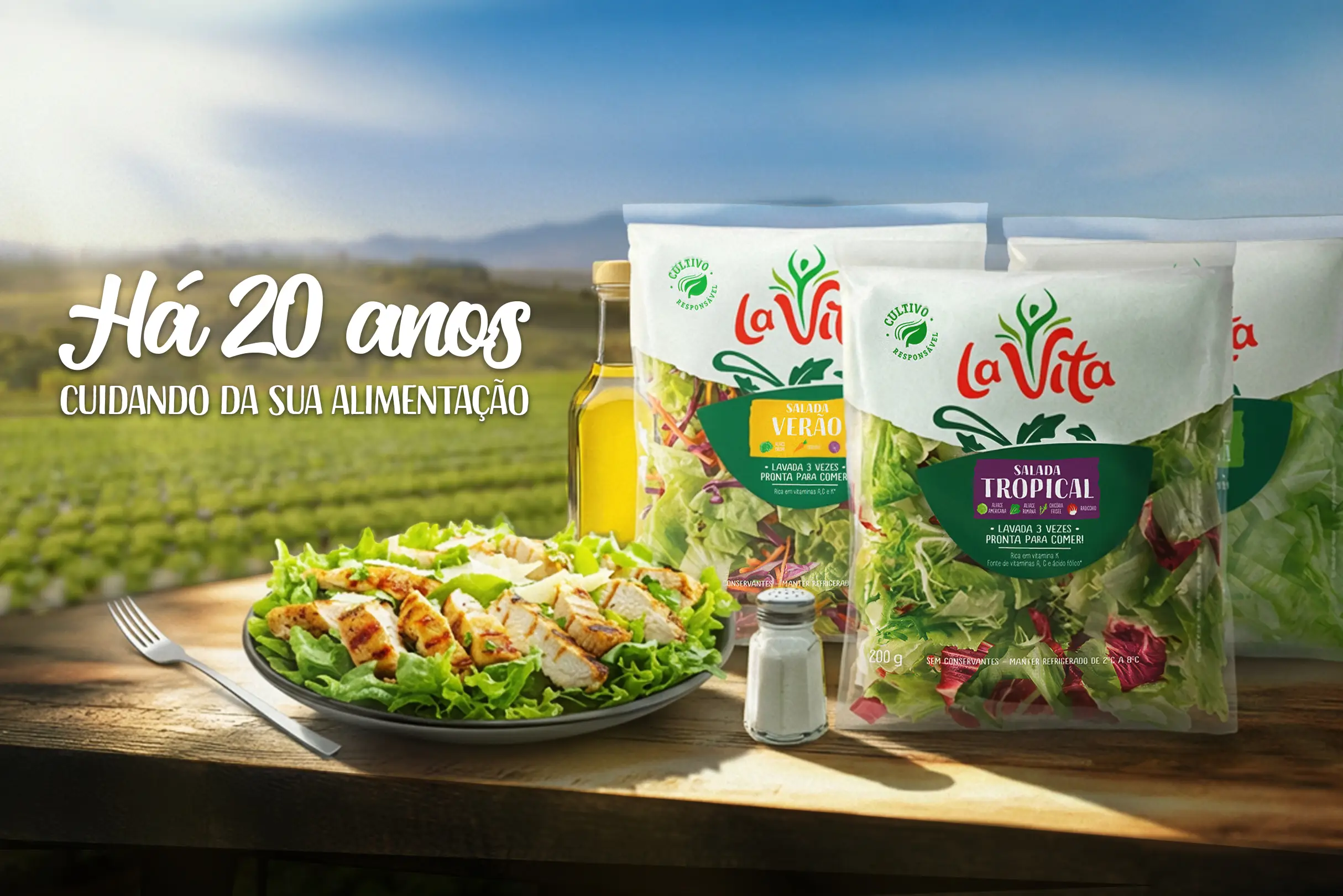 La Vita há 20 anos cuidando da sua alimentação com hortaliças frescas